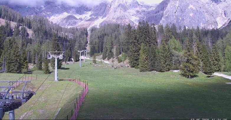 Webcam San Martino di Castrozza - Passo Rolle - Pista Col Verde
