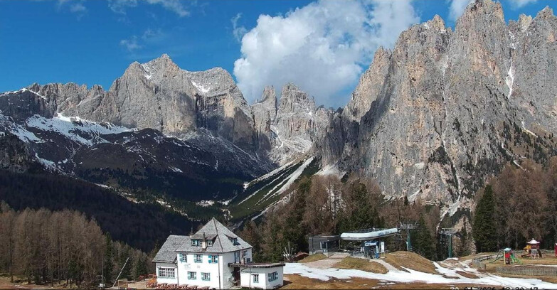 Webcam Виго-ди-Фасса-Пера-Чампедие  - Vigo - Torri del Vajolet