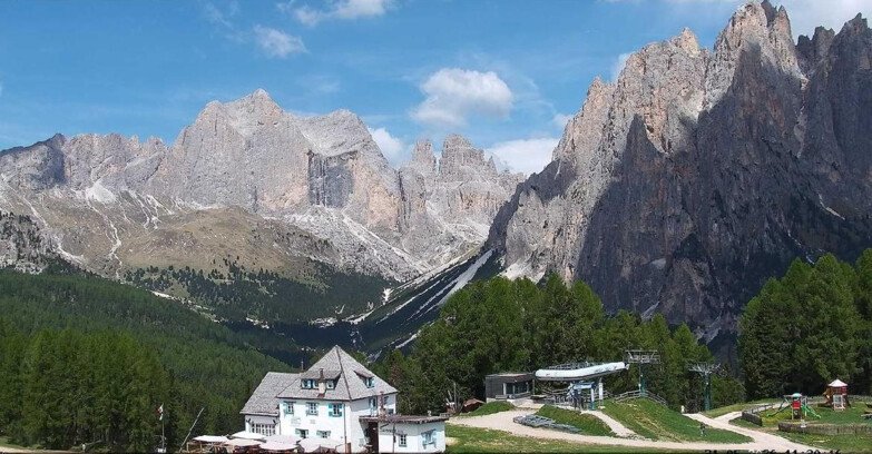 Webcam Vigo di Fassa-Pera-Ciampedìe - Vigo - Torri del Vajolet