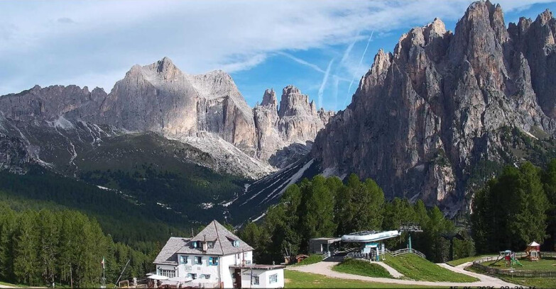 Webcam Vigo di Fassa-Pera-Ciampedie - Vigo - Torri del Vajolet
