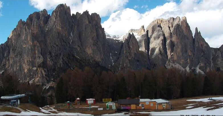 Webcam Vigo di Fassa-Pera-Ciampedie - Vigo - dirupi di Larsech