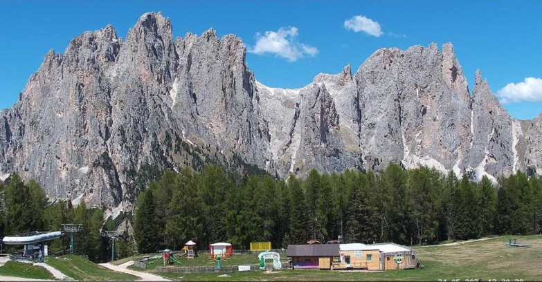 Webcam Vigo di Fassa-Pera-Ciampedie - Vigo - dirupi di Larsech