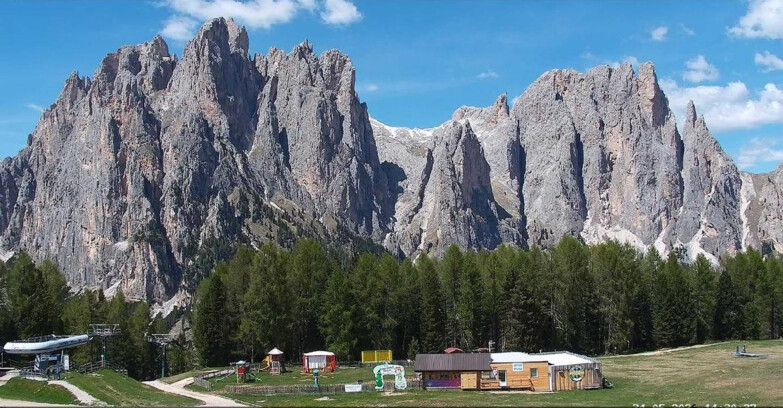 Webcam Vigo di Fassa-Pera-Ciampedie - Vigo - dirupi di Larsech