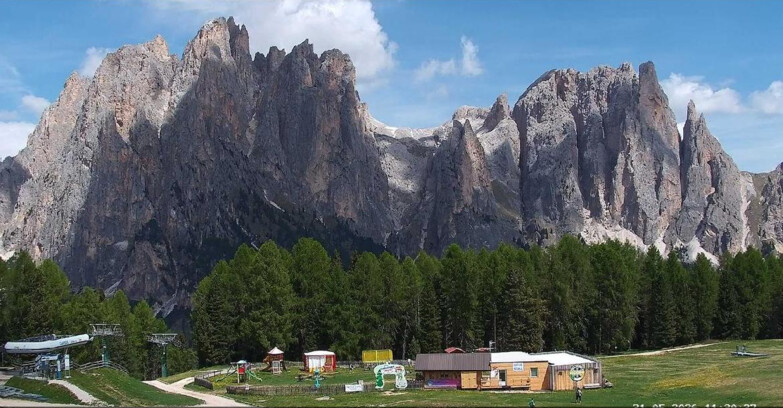 Webcam Vigo di Fassa-Pera-Ciampedìe - Vigo - dirupi di Larsech