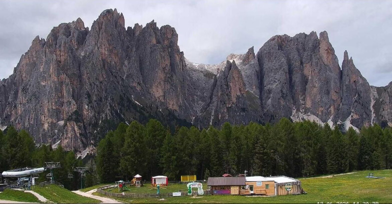 Webcam Vigo di Fassa-Pera-Ciampedìe - Vigo - dirupi di Larsech