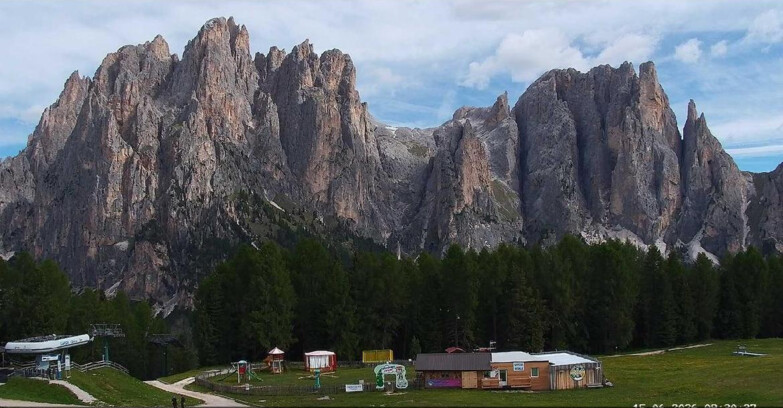 Webcam Vigo di Fassa-Pera-Ciampedie - Vigo - dirupi di Larsech