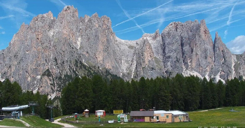 Webcam Vigo di Fassa-Pera-Ciampedie - Vigo - dirupi di Larsech