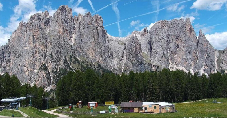 Webcam Vigo di Fassa-Pera-Ciampedie - Vigo - dirupi di Larsech
