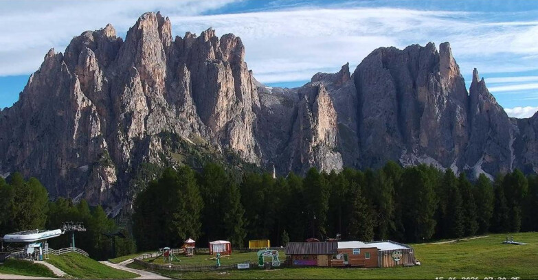 Webcam Vigo di Fassa-Pera-Ciampedie - Vigo - dirupi di Larsech