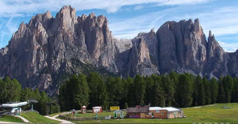 Webcam Vigo di Fassa-Pera-Ciampedie - Vigo - dirupi di Larsech