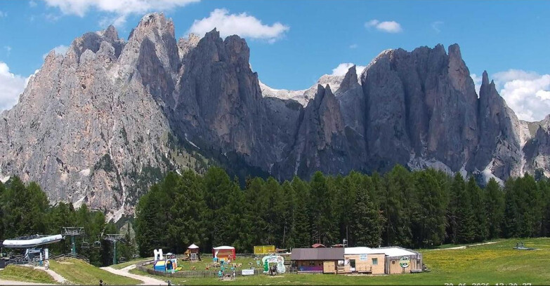 Webcam Vigo di Fassa-Pera-Ciampedìe - Vigo - dirupi di Larsech