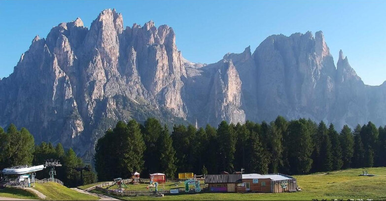 Webcam Vigo di Fassa-Pera-Ciampedìe - Vigo - dirupi di Larsech