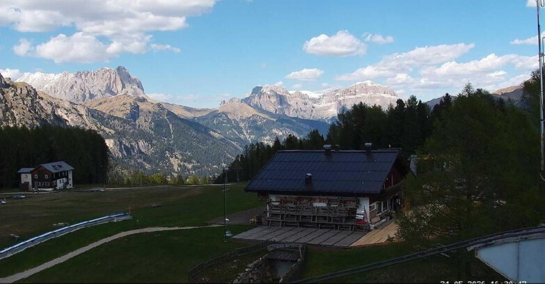 Webcam Vigo di Fassa-Pera-Ciampedie - Vigo - verso Sassolungo e Pordoi