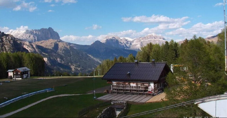Webcam Vigo di Fassa-Pera-Ciampedie - Vigo - verso Sassolungo e Pordoi