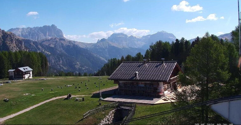 Webcam Vigo di Fassa-Pera-Ciampedìe - Vigo - verso Sassolungo e Pordoi
