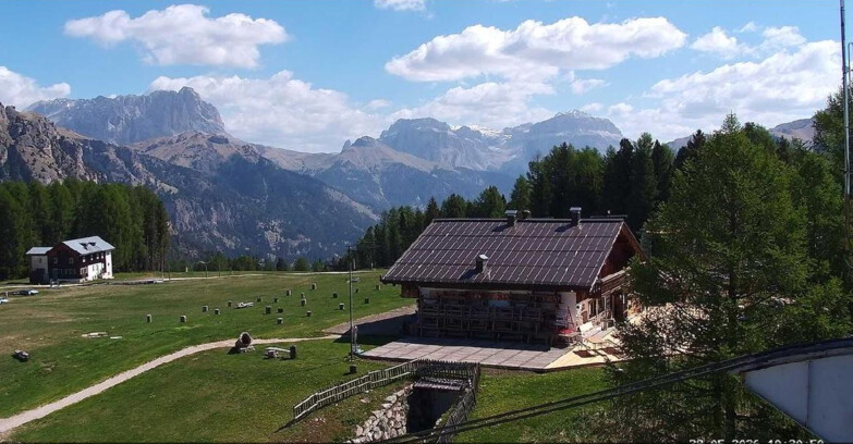Webcam Vigo di Fassa-Pera-Ciampedìe - Vigo - verso Sassolungo e Pordoi