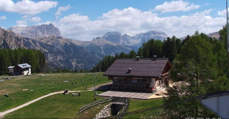 Webcam Vigo di Fassa-Pera-Ciampedìe - Vigo - verso Sassolungo e Pordoi