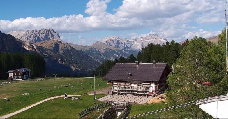 Webcam Vigo di Fassa-Pera-Ciampedìe - Vigo - verso Sassolungo e Pordoi