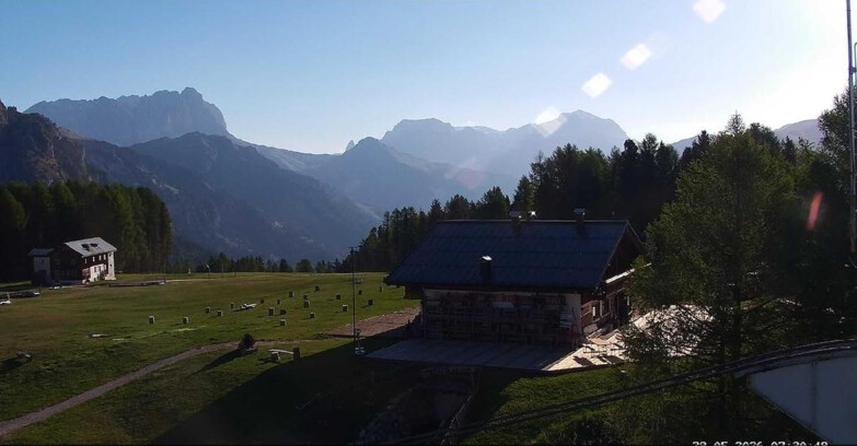 Webcam Vigo di Fassa-Pera-Ciampedìe - Vigo - verso Sassolungo e Pordoi