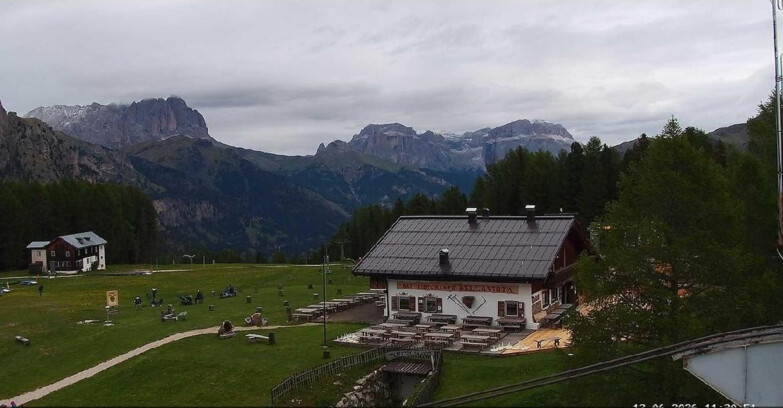 Webcam Vigo di Fassa-Pera-Ciampedìe - Vigo - verso Sassolungo e Pordoi