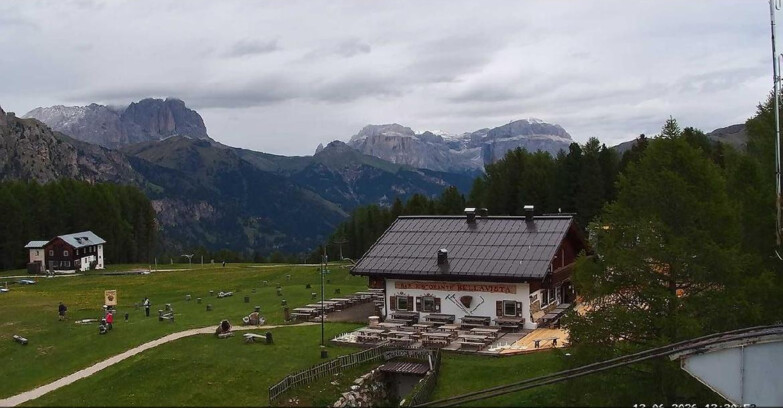 Webcam Vigo di Fassa-Pera-Ciampedìe - Vigo - verso Sassolungo e Pordoi