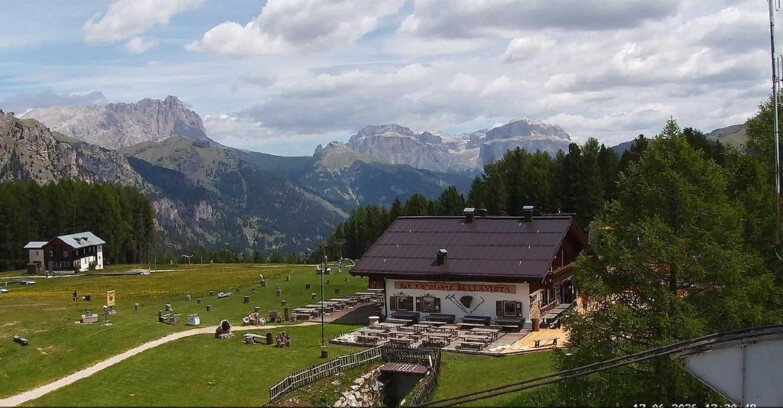 Webcam Vigo di Fassa-Pera-Ciampedìe - Vigo - Sassolungo und Pordoi