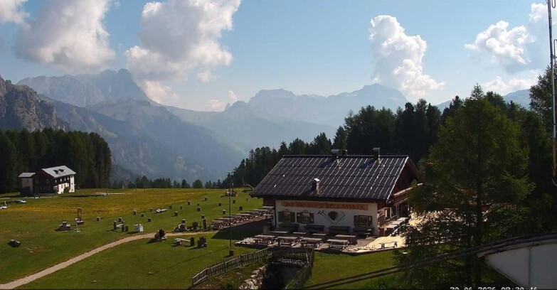 Webcam Vigo di Fassa-Pera-Ciampedie - Vigo - verso Sassolungo e Pordoi