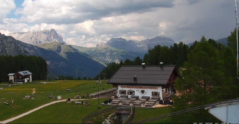 Webcam Vigo di Fassa-Pera-Ciampedie - Vigo - verso Sassolungo e Pordoi